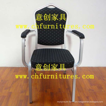 Black Fabric Armrest Chair (YC-D105)